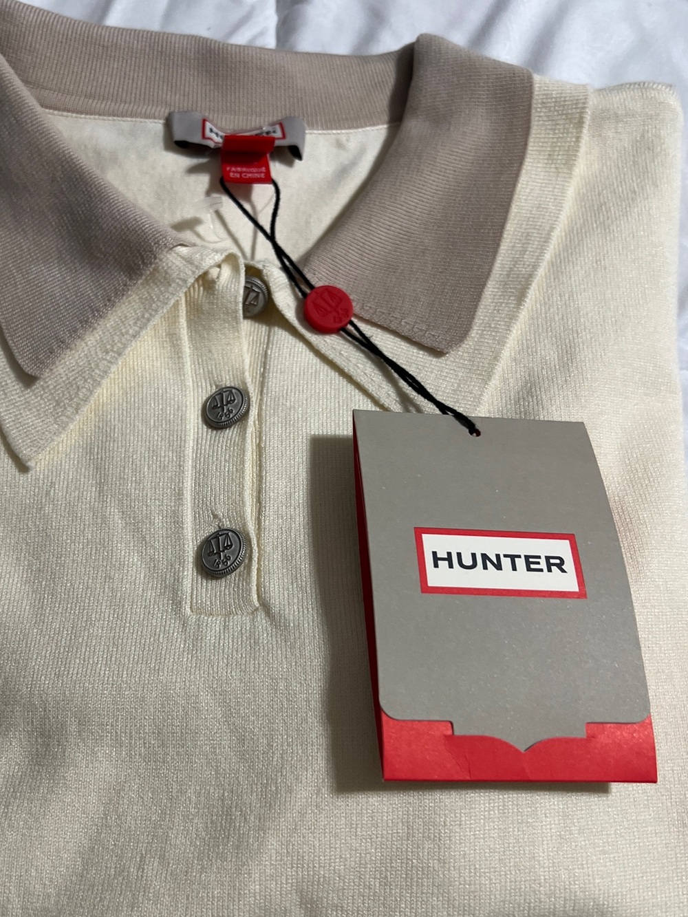 Hunter Chalk/Blanc Polo with Tan Trim
